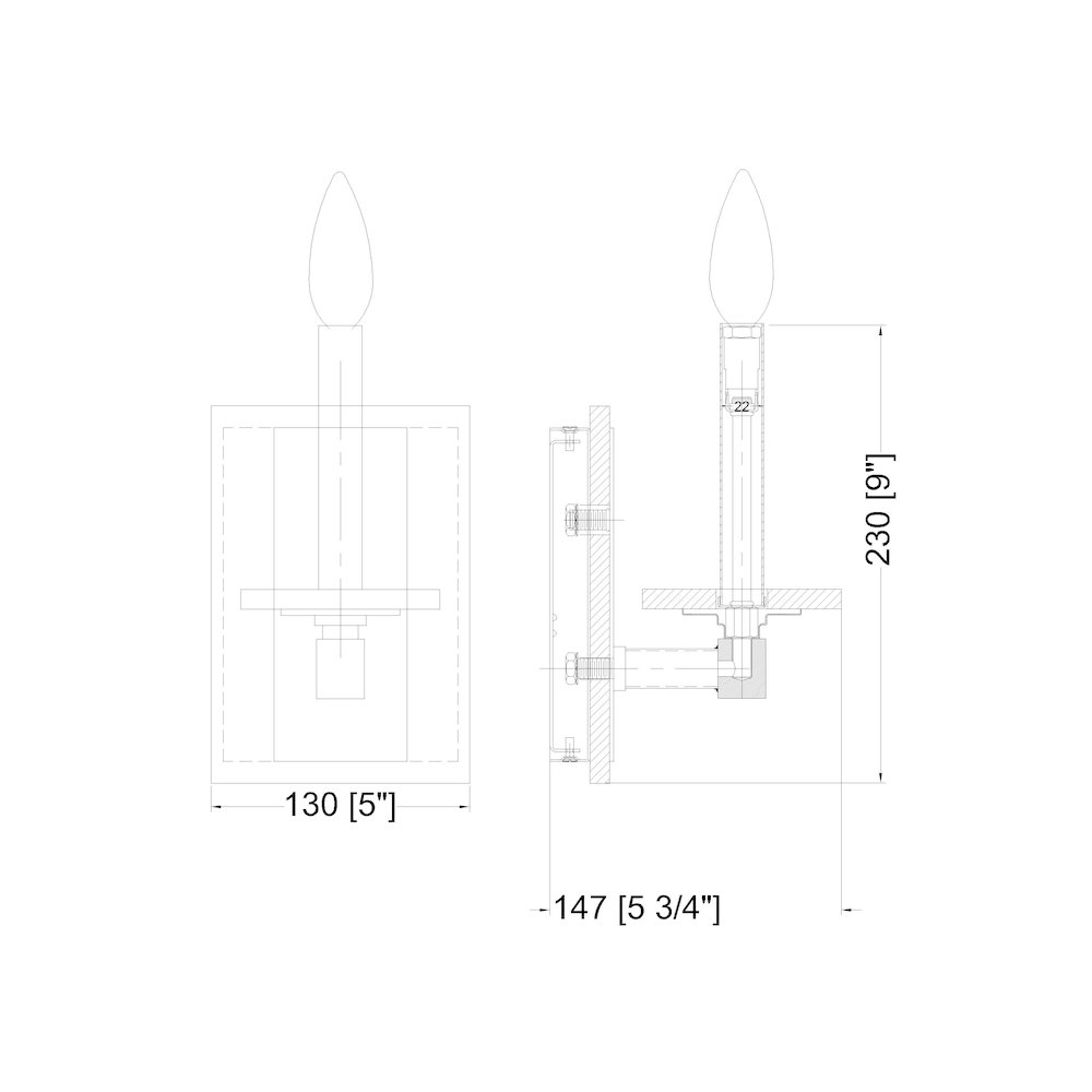 Z-Lite Kaden 1 Light Wall Sconce in Matte Black color, Steel frame. Picture 8