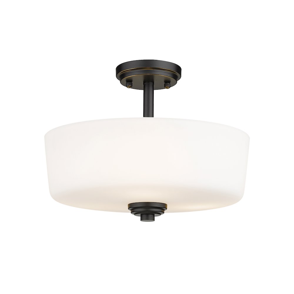 Z-Lite 3 Light Semi Flush Mount. Picture 1