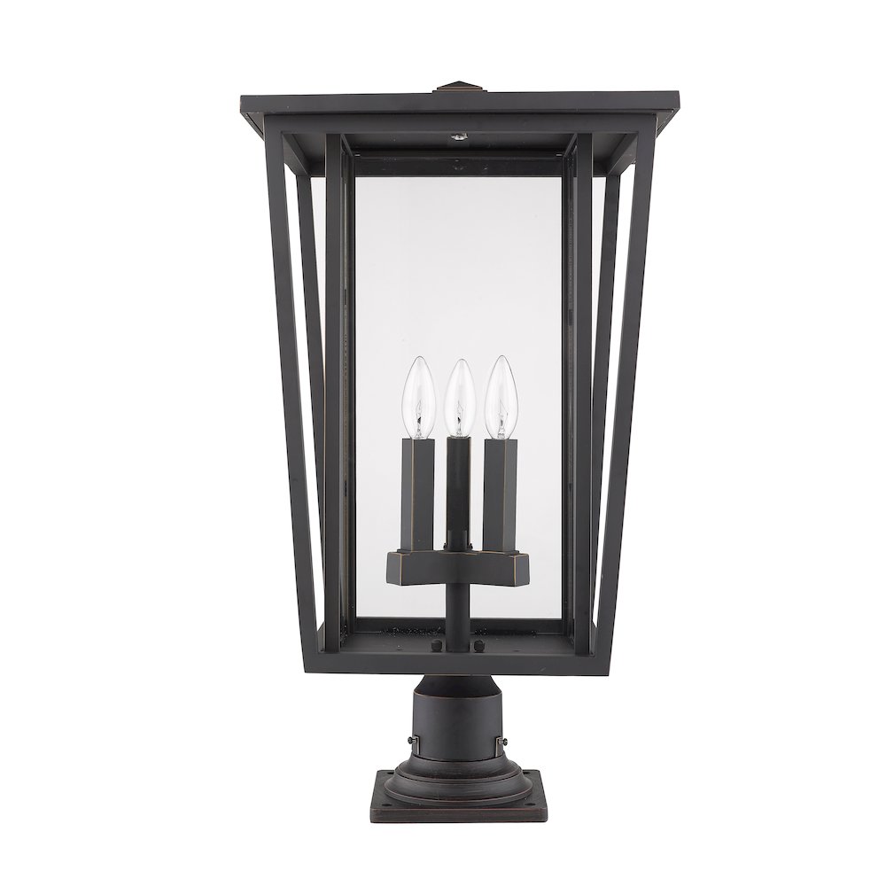 Z-Lite 3 Light Outdoor Pier Mounted Fixture. Picture 4