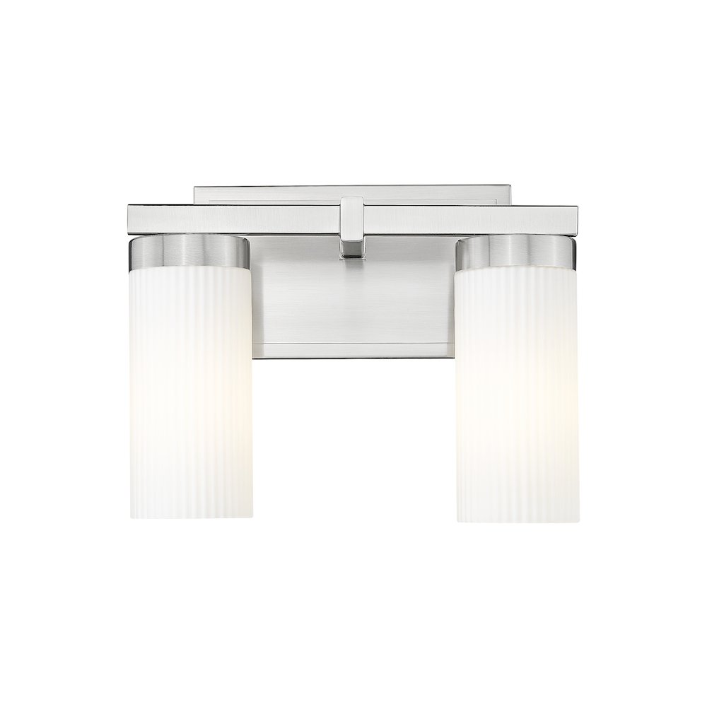 Z-Lite Danica 2 Light Vanity in Brushed Nickel color, Steel frame. Picture 3