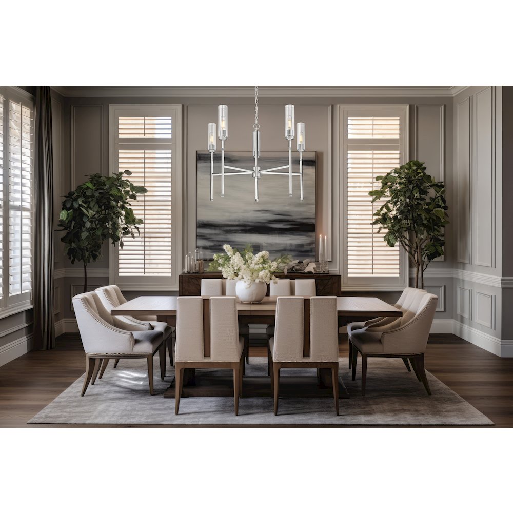Z-Lite 5 Light Chandelier, Brushed Nickel. Picture 5