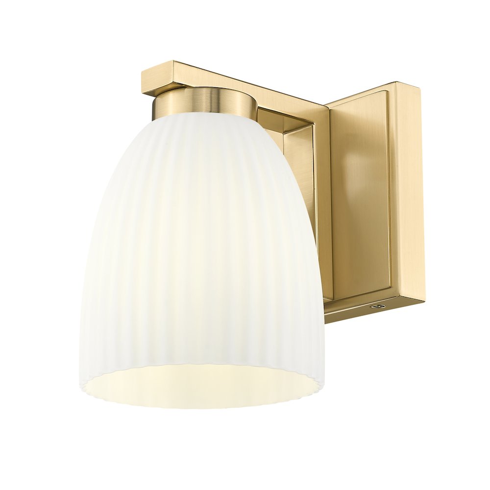 Z-Lite Naya 1 Light Wall Sconce in Modern Gold color, Steel frame. Picture 3