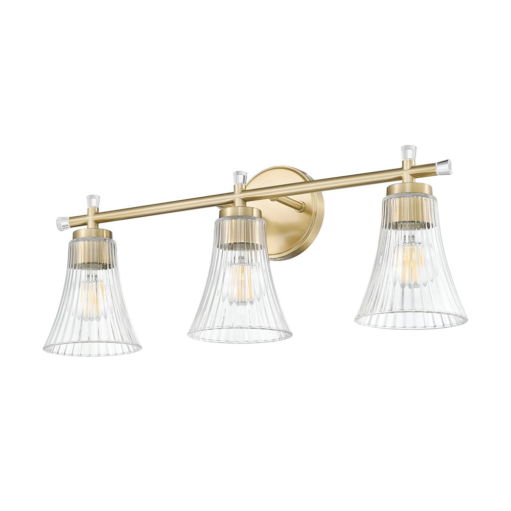 Z-Lite Belle 3 Light Vanity in Modern Gold color, Steel frame. Picture 5