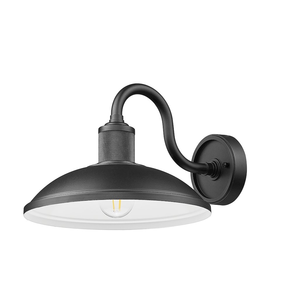 Z-Lite RLM 1 Light Outdoor Wall Light in Sand Black color, Aluminum frame. Picture 5