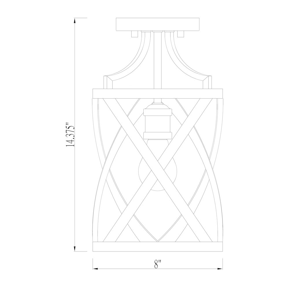 Z-Lite 1 Light Flush Mount. Picture 8