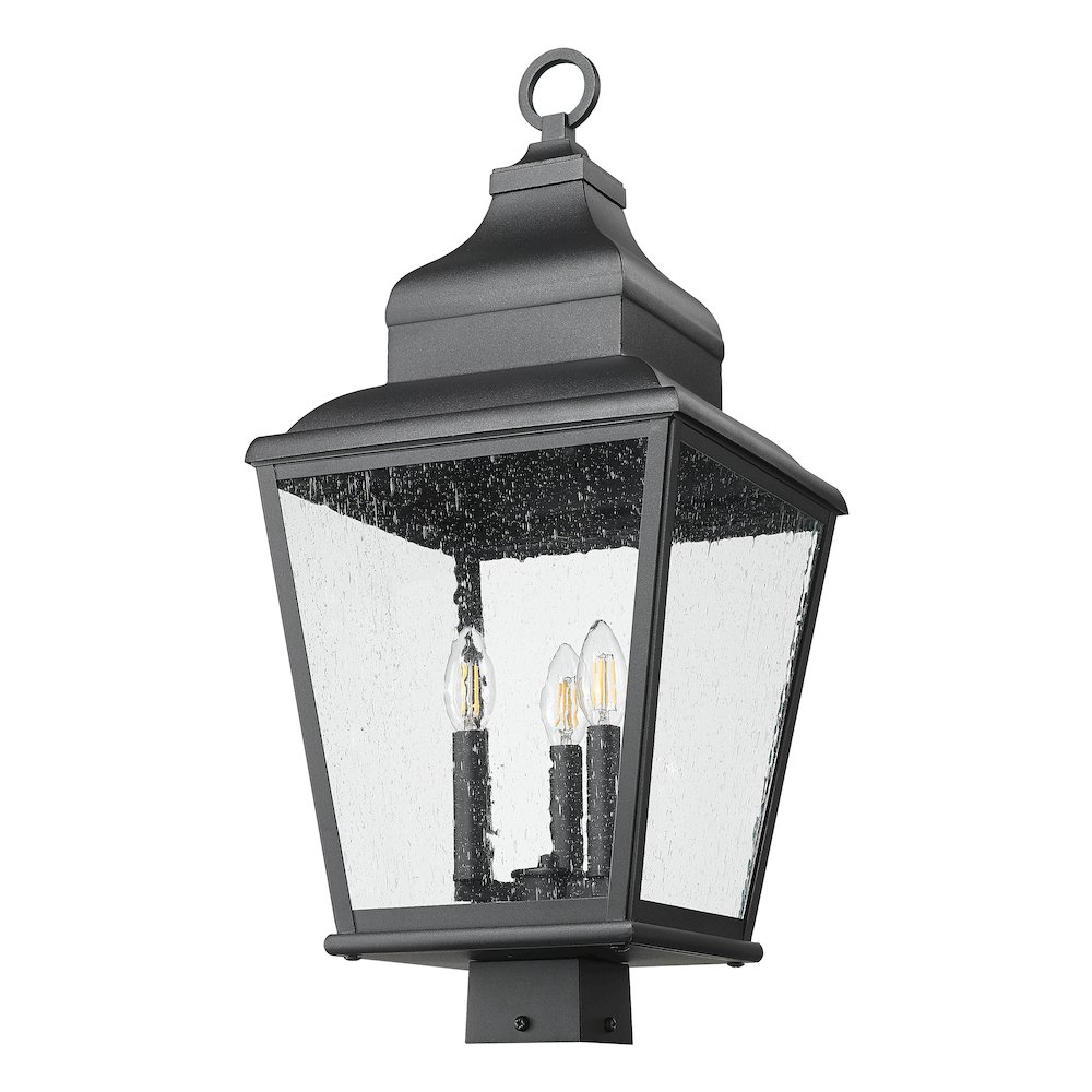 Z-Lite 3 Light Outdoor Post Mount Fixture, Sand Black. Picture 5