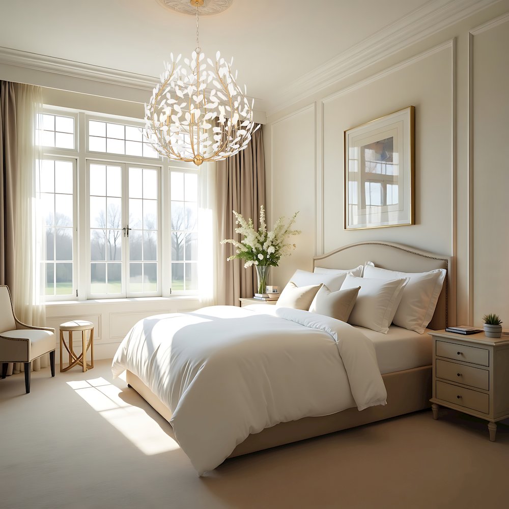 Z-Lite 8 Light Chandelier, Modern Gold. Picture 6