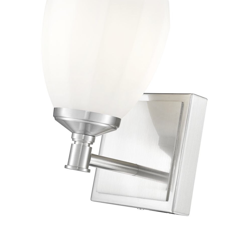 Z-Lite Oren 1 Light Vanity in Brushed Nickel color, Steel frame. Picture 4