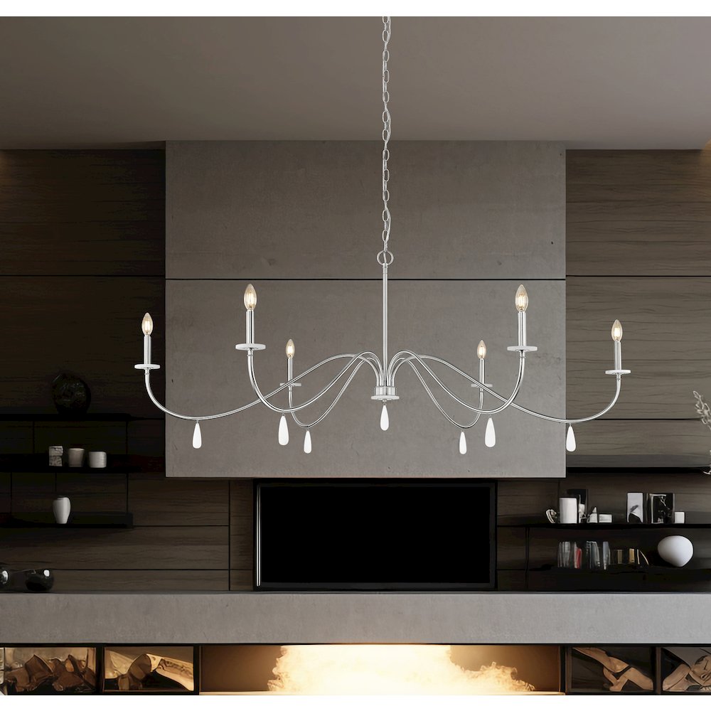 Z-Lite 6 Light Chandelier, Brushed Nickel. Picture 5