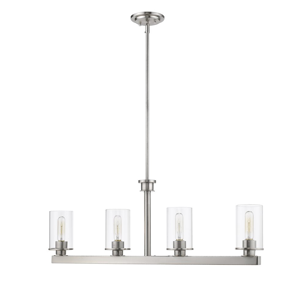 Z-Lite 4 Light Linear Chandelier. Picture 5