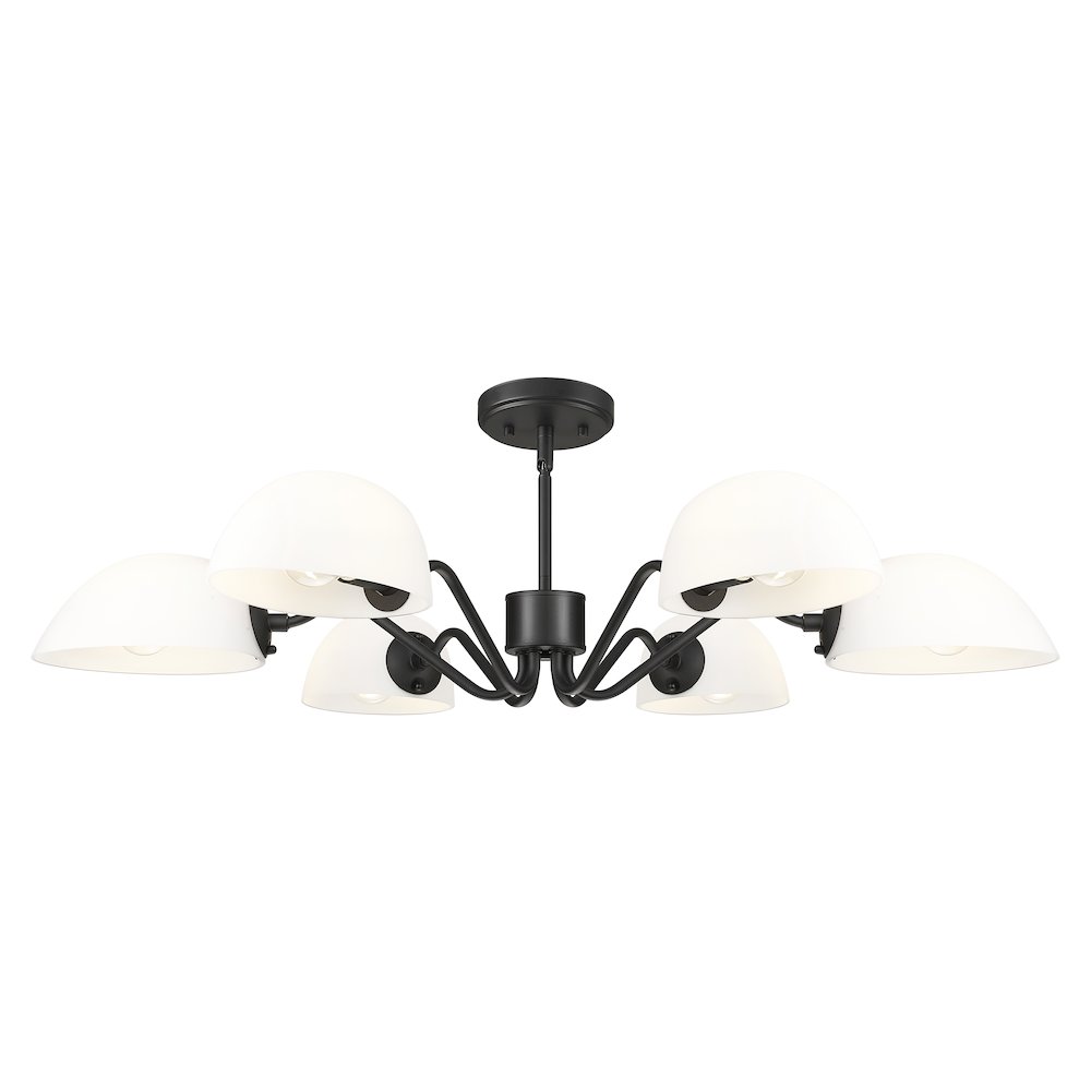 Z-Lite 6 Light Chandelier, Matte Black. Picture 3