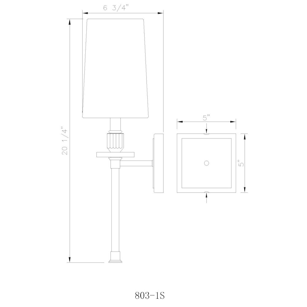 Z-Lite 1 Light Wall Sconce. Picture 8