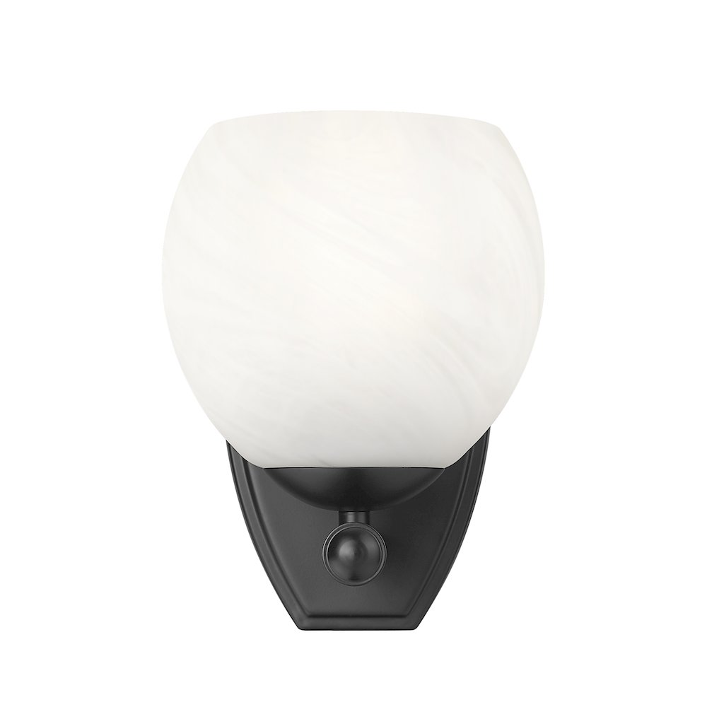 Z-Lite 1 Light Wall Sconce, Matte Black. Picture 2