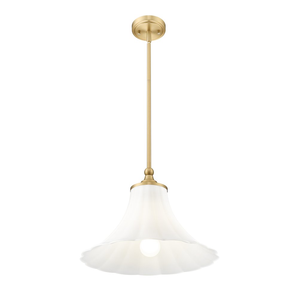 Z-Lite 1 Light Pendant, Modern Gold. Picture 2