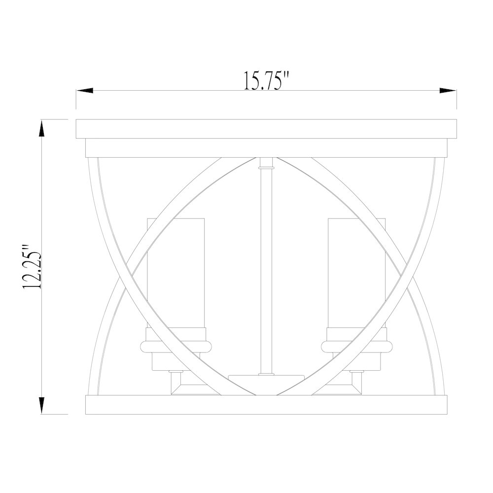 Z-Lite 4 Light Flush Mount. Picture 8