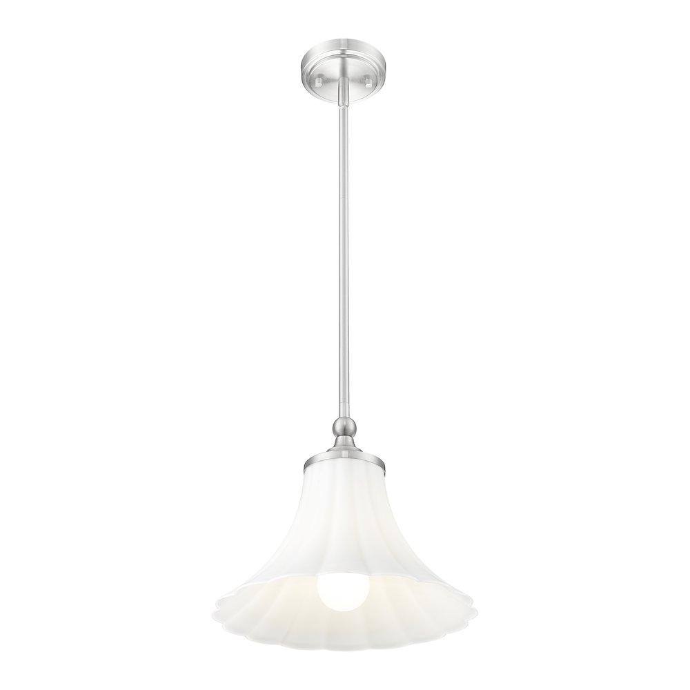 Z-Lite 1 Light Pendant, Brushed Nickel. Picture 2