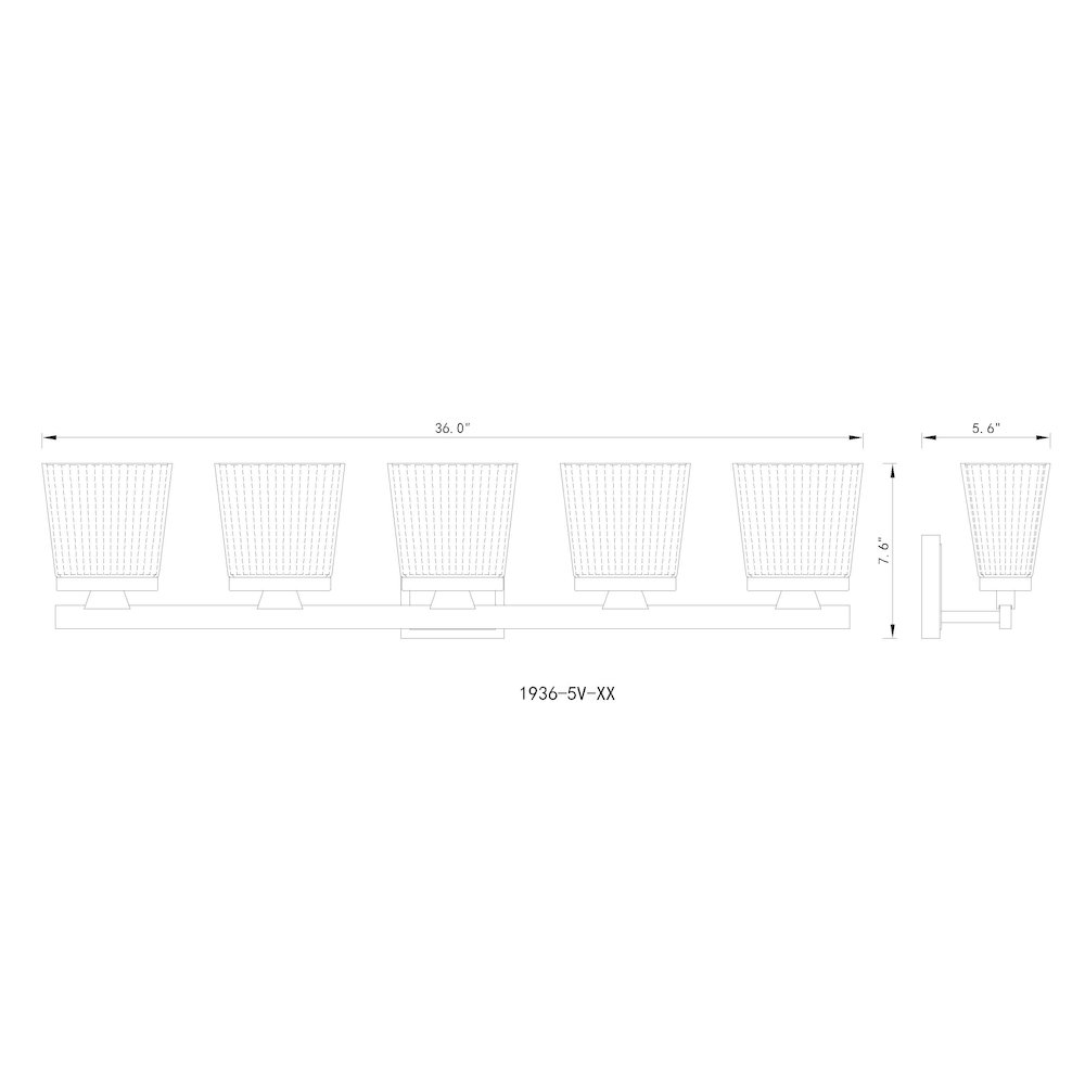 Z-Lite 5 Light Vanity. Picture 8