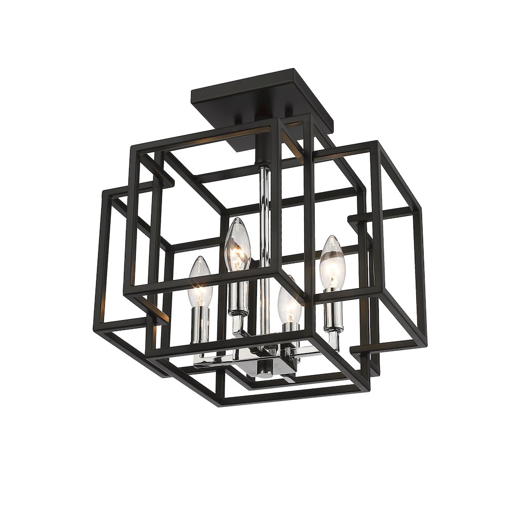 Z-Lite 4 Light Semi Flush Mount. Picture 3