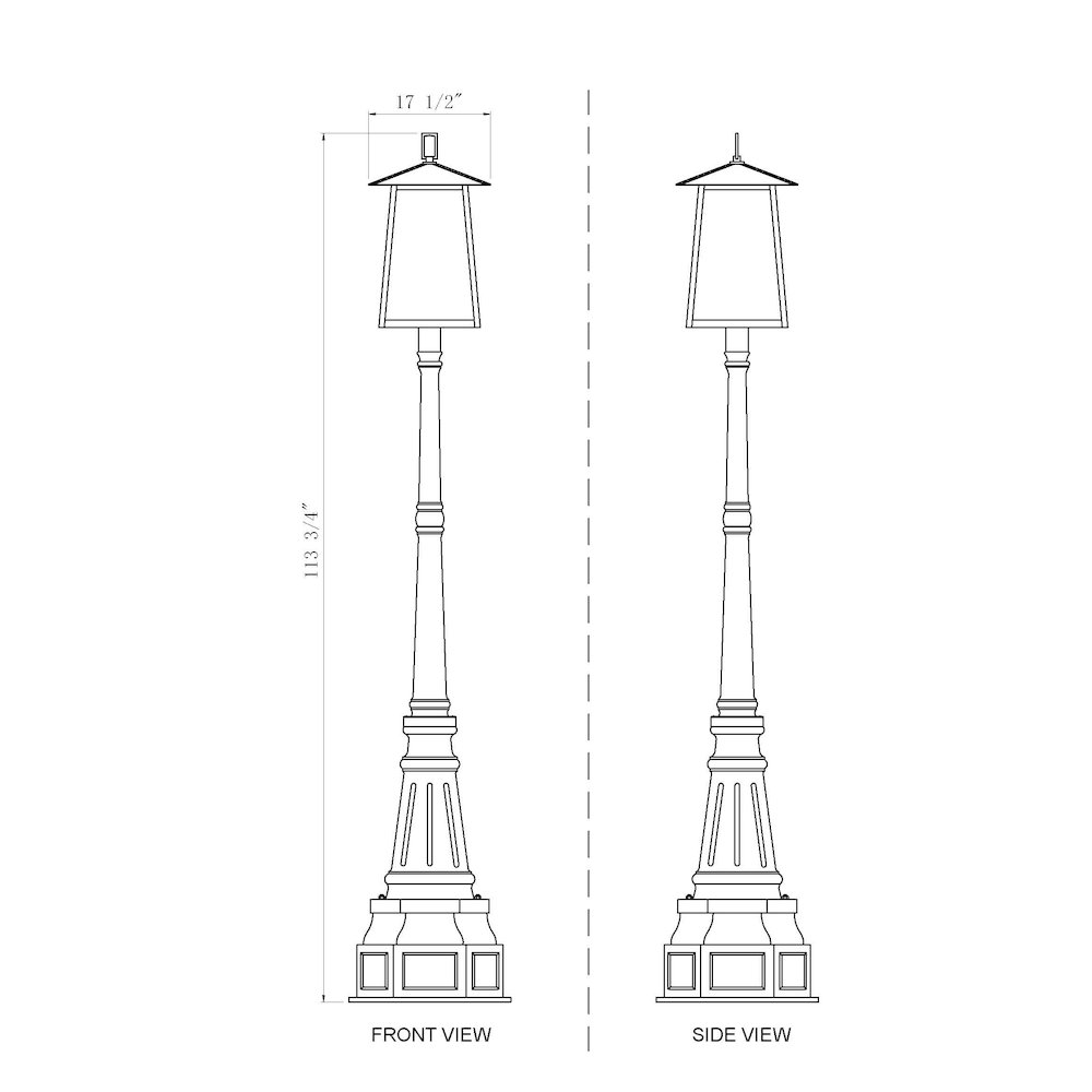 Z-Lite 6 Light Outdoor Post Mounted Fixture. Picture 8