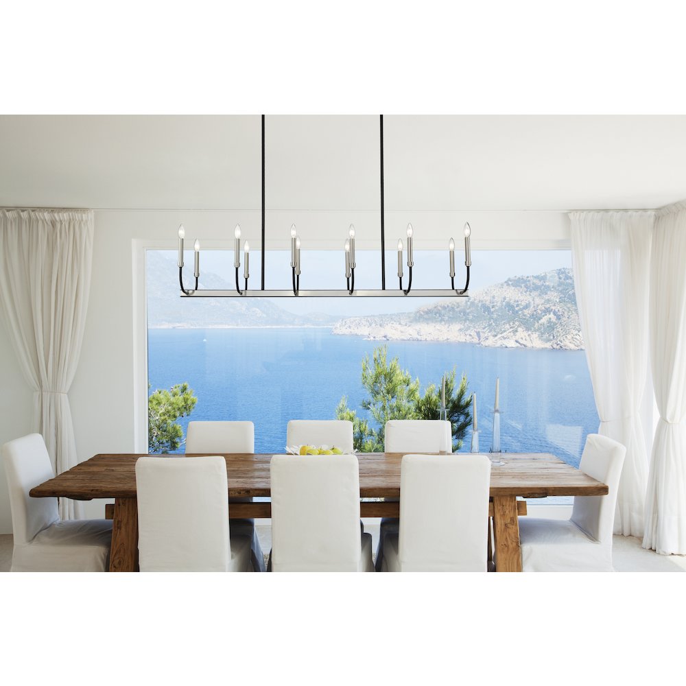 Z-Lite 12 Light Linear Chandelier. Picture 6