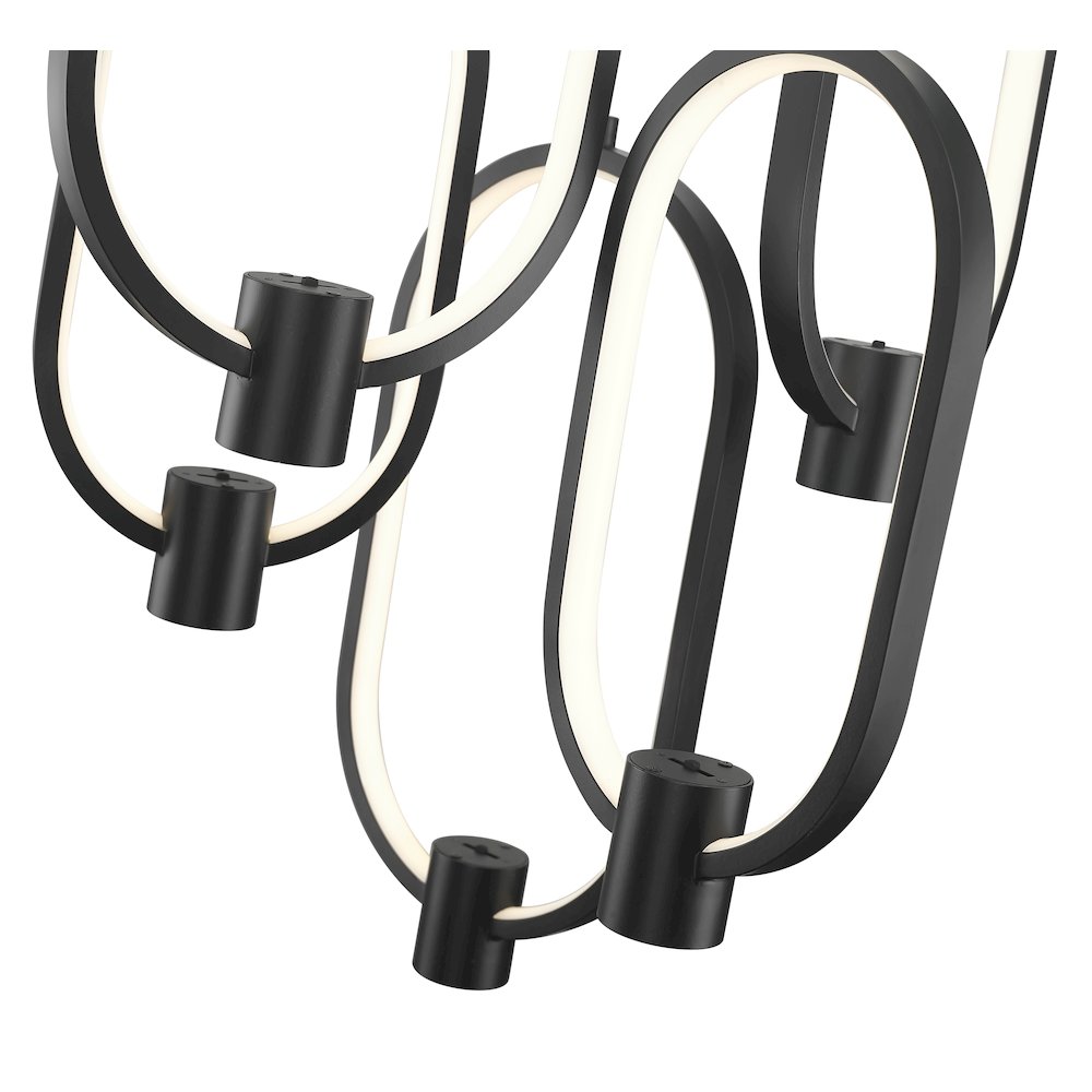 Z-Lite 5 Light Chandelier, Matte Black. Picture 4