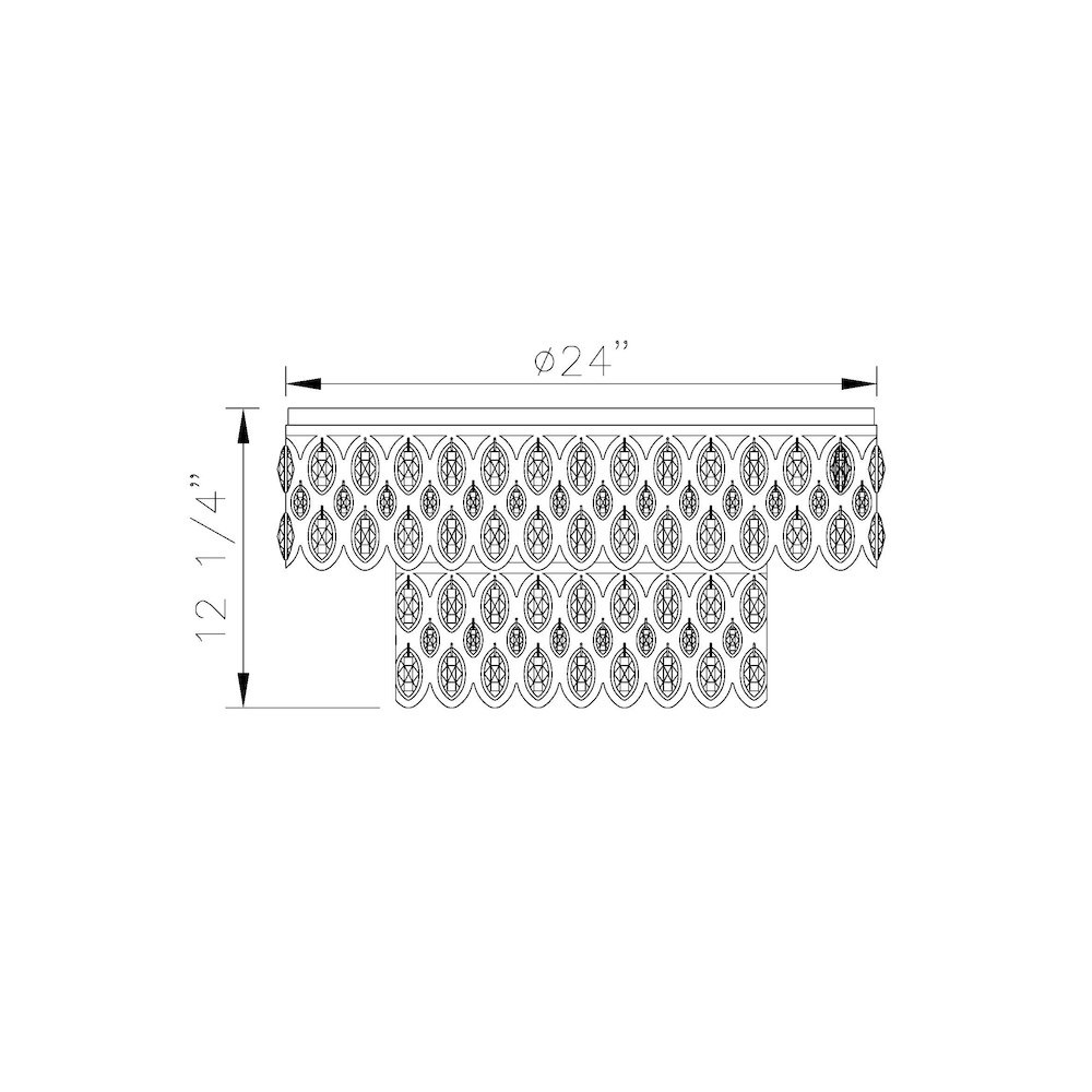 Z-Lite 12 Light Flush Mount. Picture 8