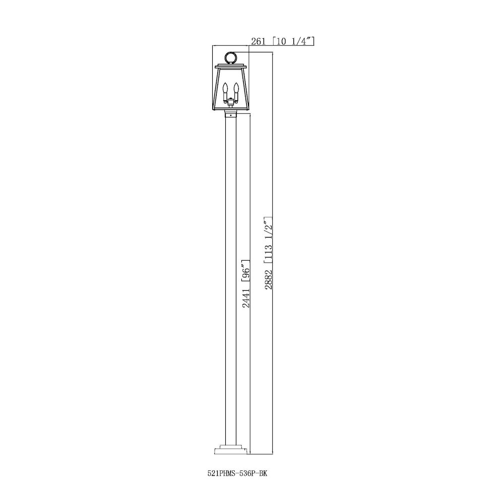 Z-Lite 2 Light Outdoor Post Mounted Fixture. Picture 8