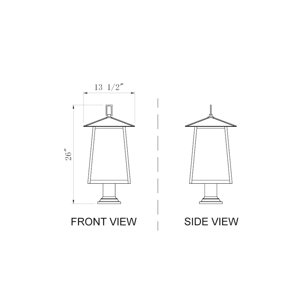 Z-Lite 4 Light Outdoor Pier Mounted Fixture. Picture 8