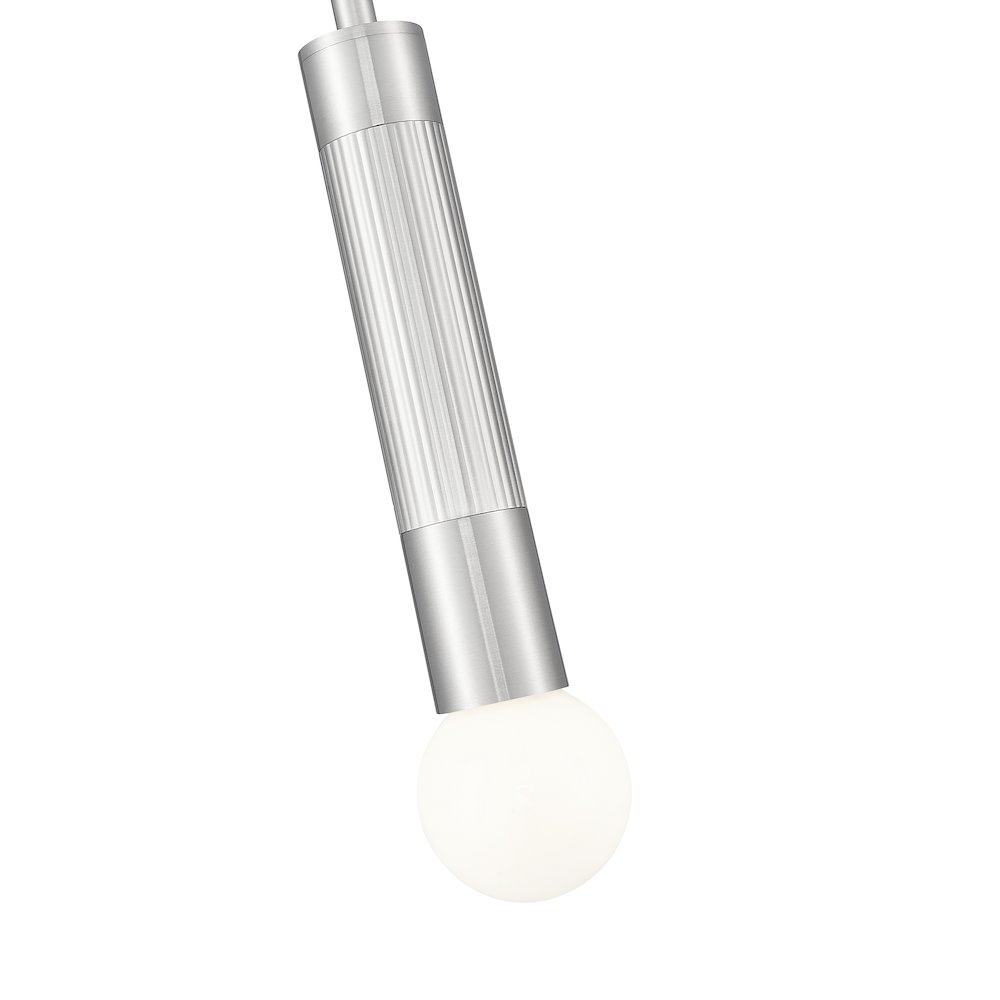 Z-Lite Stari 1 Light Pendant in Brushed Nickel color, Steel frame. Picture 4