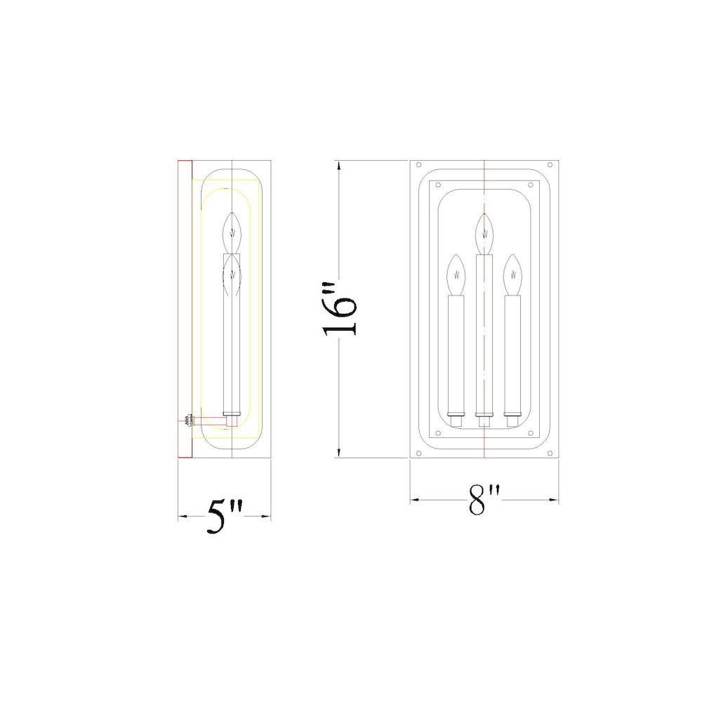 Z-Lite 3 Light Wall Sconce. Picture 8