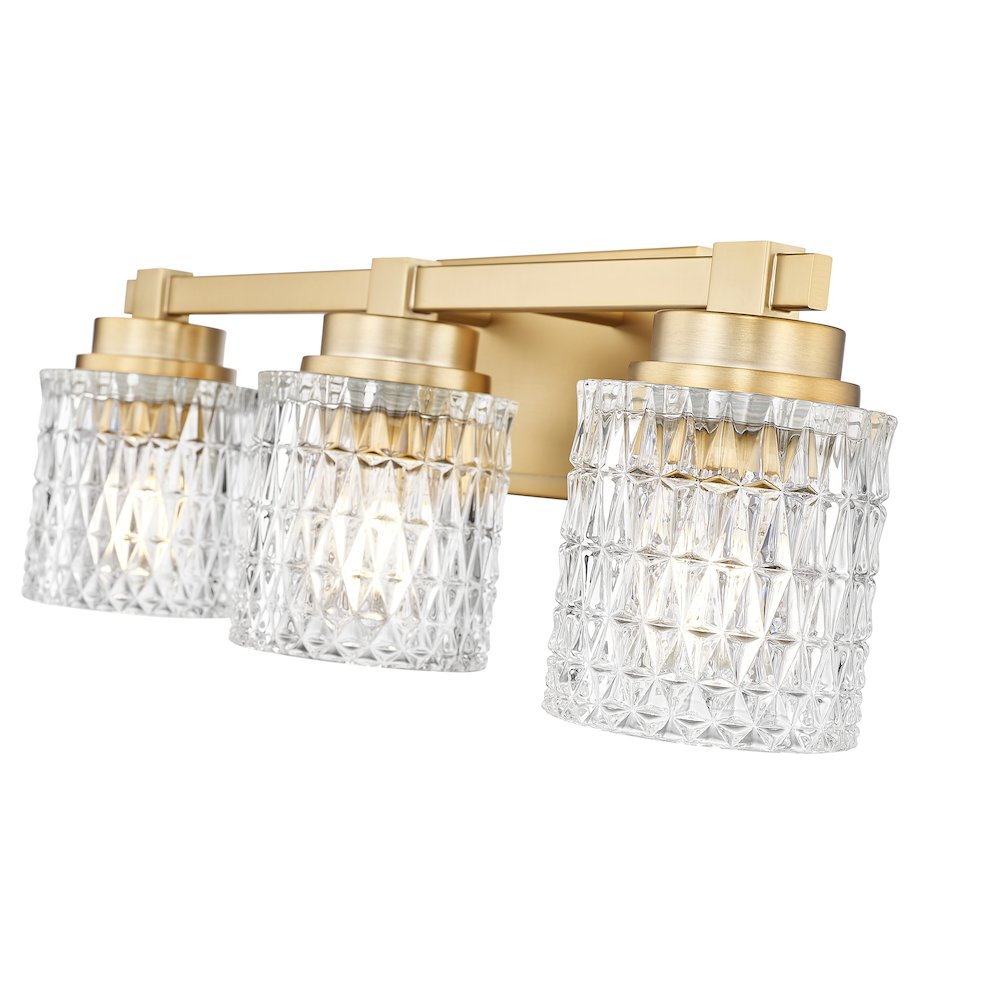 Z-Lite 3 Light Vanity, Modern Gold. Picture 4