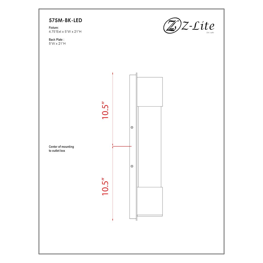 Z-Lite 1 Light Outdoor Wall Light. Picture 7