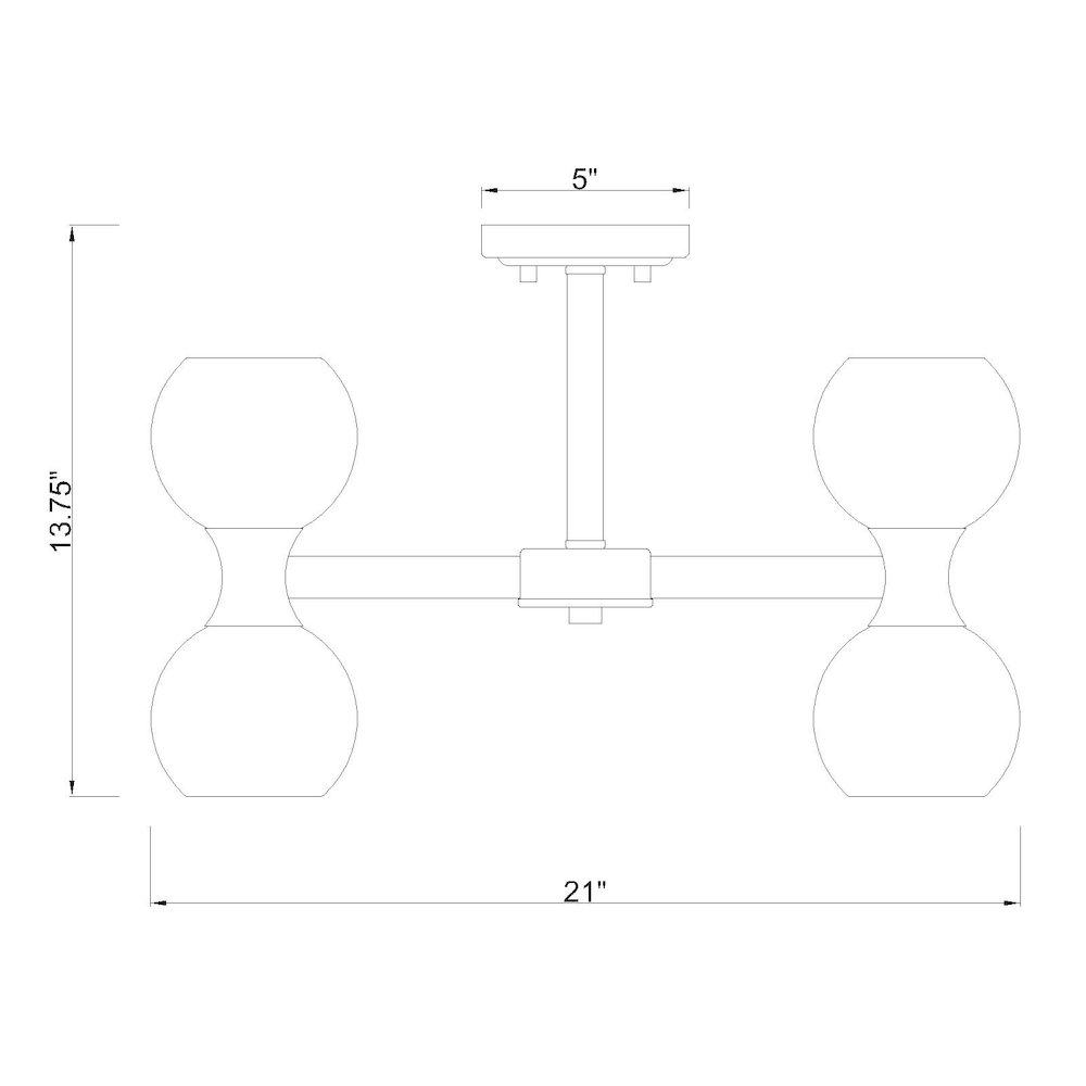 Z-Lite 10 Light Semi Flush Mount. Picture 8
