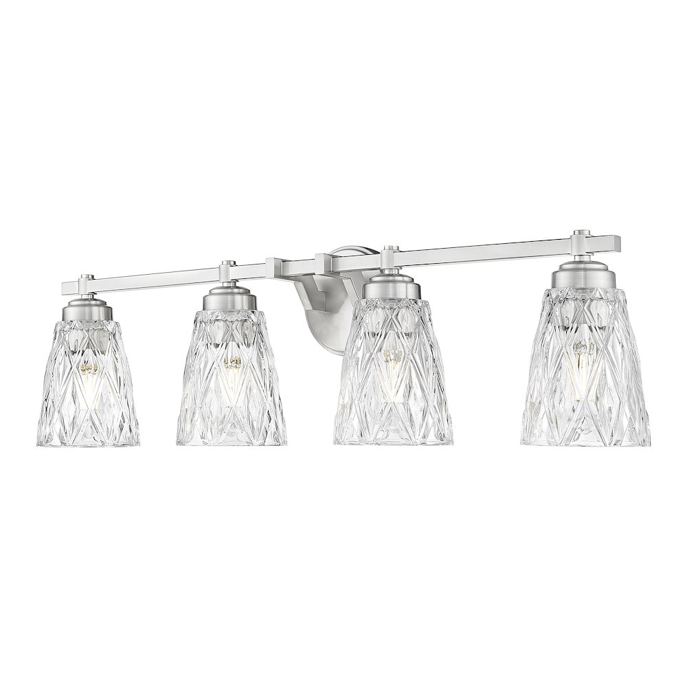 Z-Lite 4 Light Vanity, Brushed Nickel. Picture 1