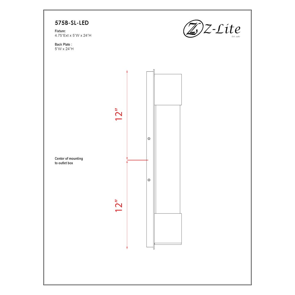 Z-Lite 2 Light Outdoor Wall Light. Picture 7