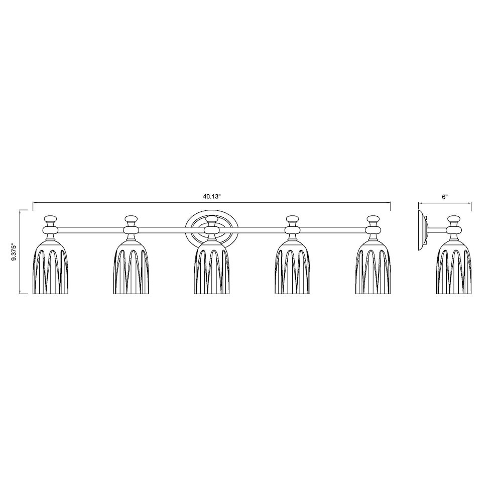 Z-Lite 5 Light Vanity. Picture 8