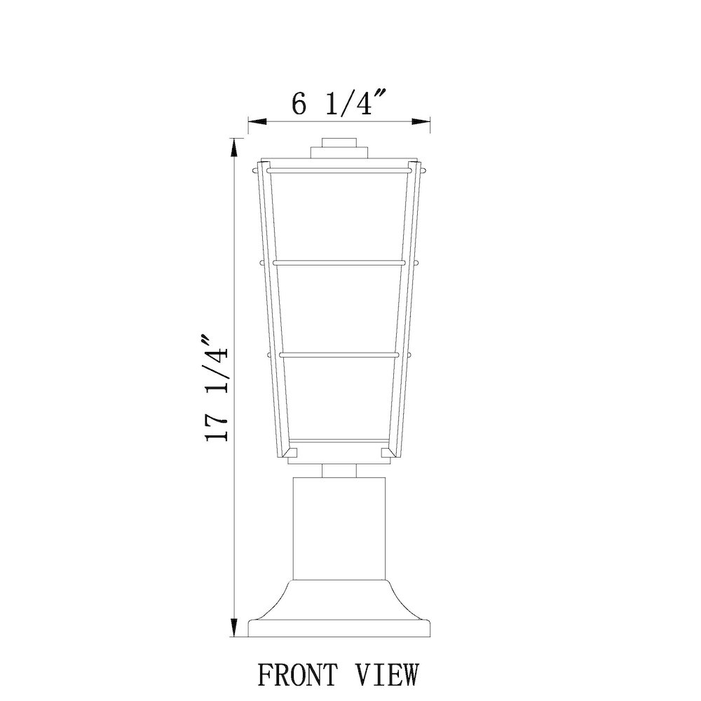 Z-Lite 1 Light Outdoor Pier Mounted Fixture. Picture 8