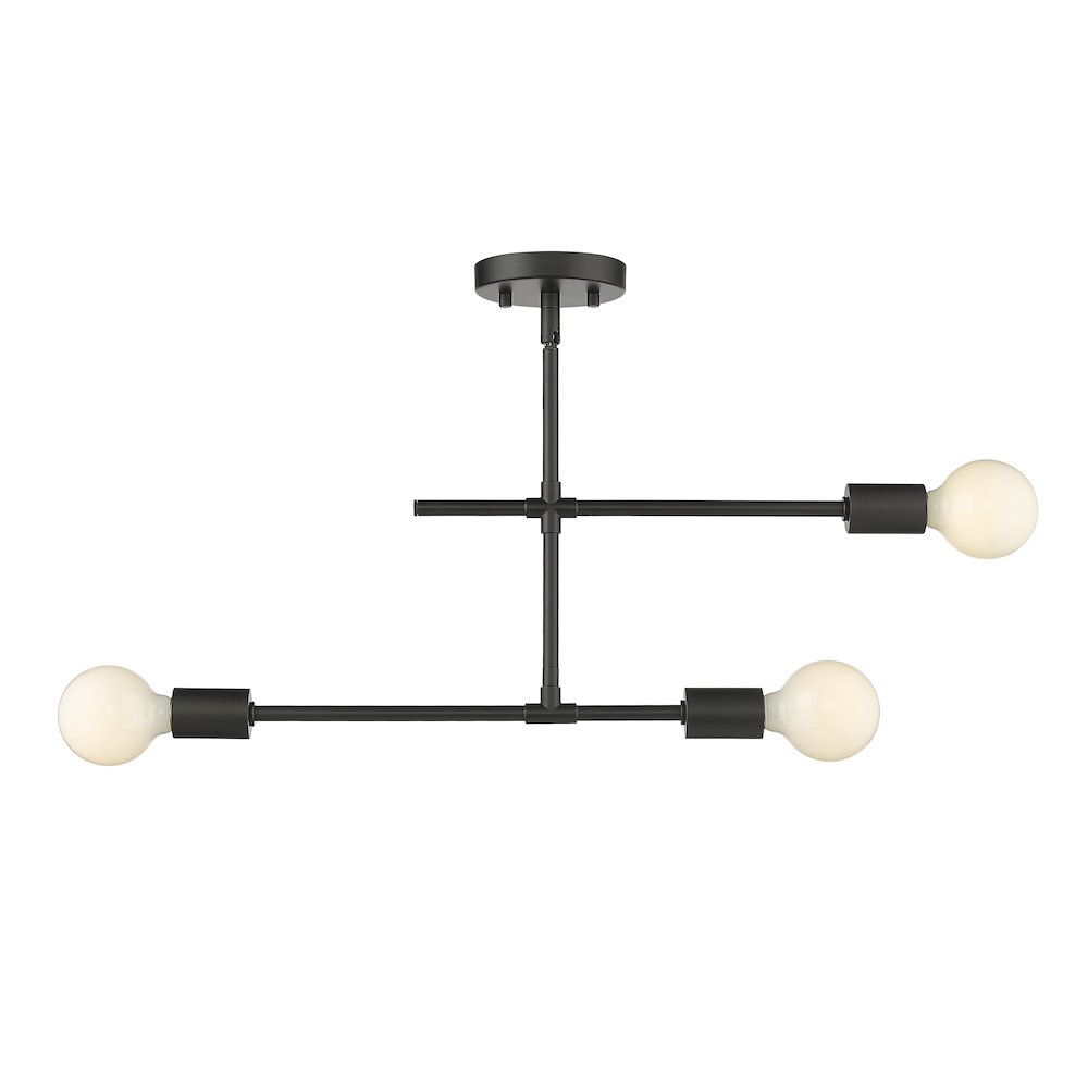 Z-Lite 3 Light Semi Flush Mount. Picture 1