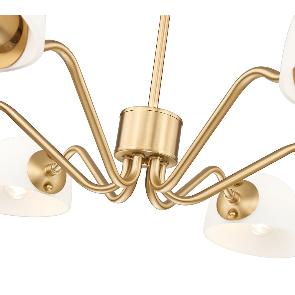 Z-Lite 6 Light Chandelier, Modern Gold. Picture 4