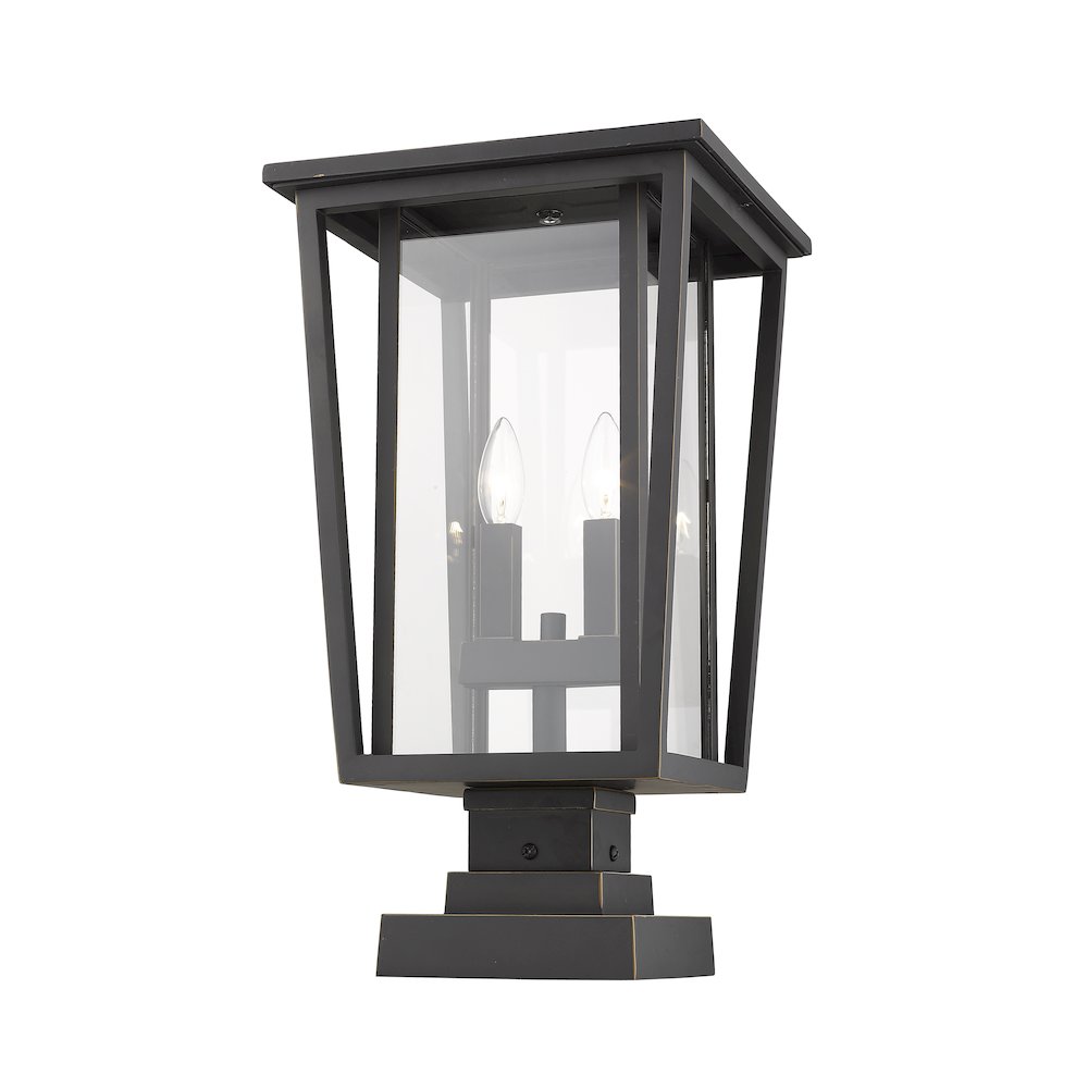 Z-Lite 2 Light Outdoor Pier Mounted Fixture. Picture 1