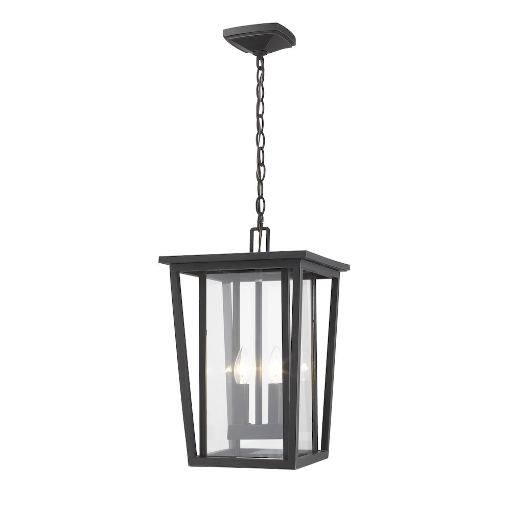 Z-Lite 2 Light Outdoor Chain Mount Ceiling Fixture. Picture 1