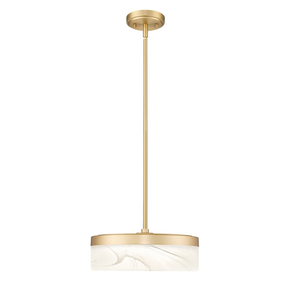 Z-Lite 1 Light Pendant, Modern Gold. Picture 1