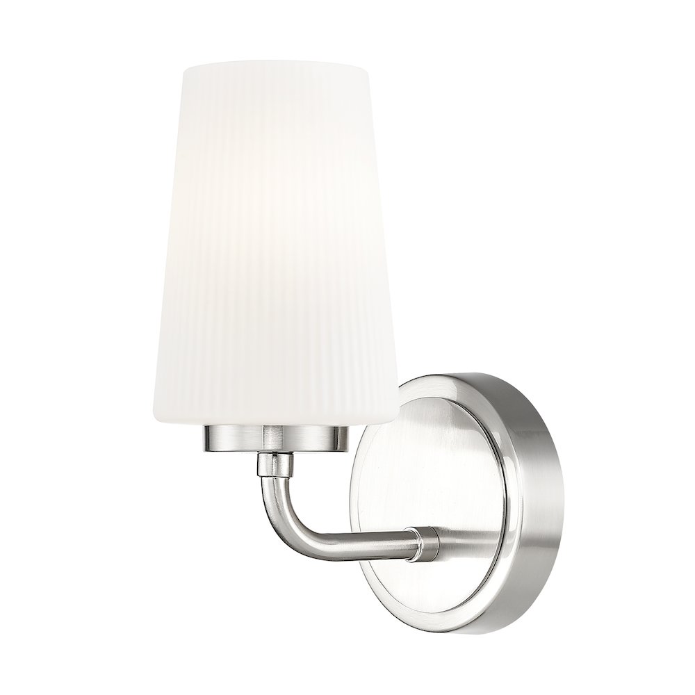 Z-Lite Montford 1 Light Wall Sconce in Brushed Nickel color, Steel frame. Picture 1