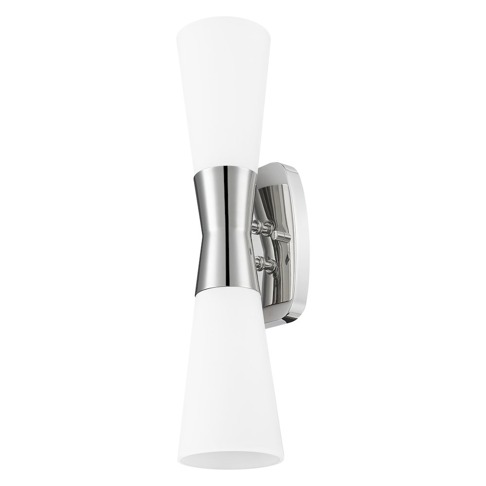 Z-Lite 2 Light Wall Sconce, Polished Nickel. Picture 7