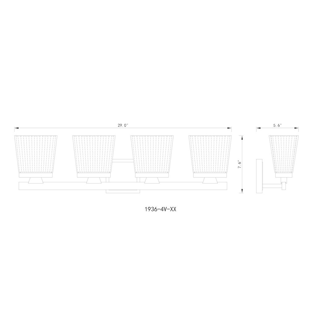 Z-Lite 4 Light Vanity. Picture 8