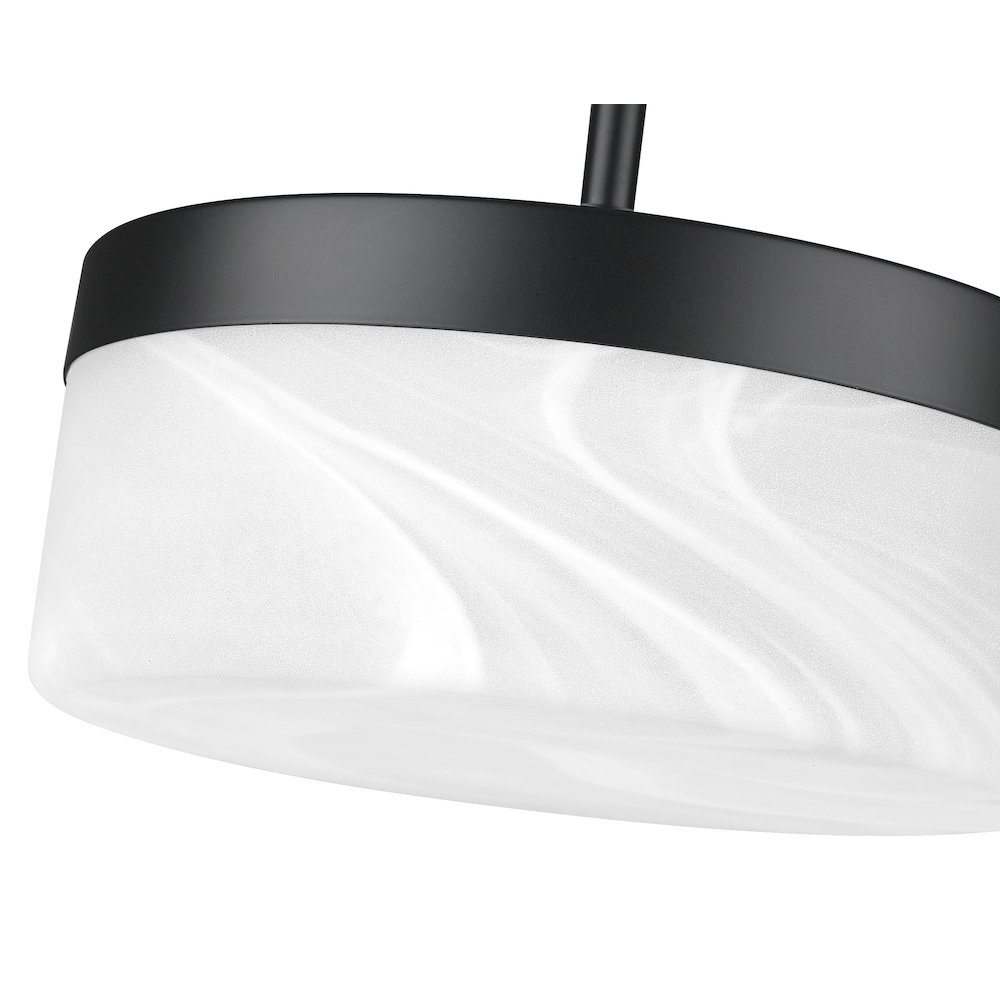 Z-Lite 1 Light Pendant, Matte Black. Picture 4