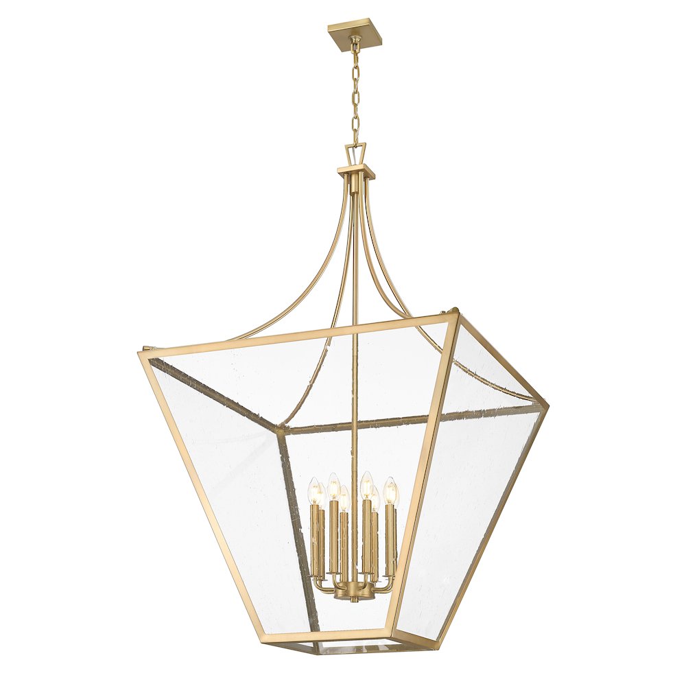 Z-Lite 8 Light Chandelier, Rubbed Brass. Picture 3