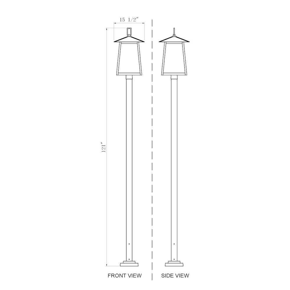 Z-Lite 5 Light Outdoor Post Mounted Fixture. Picture 8