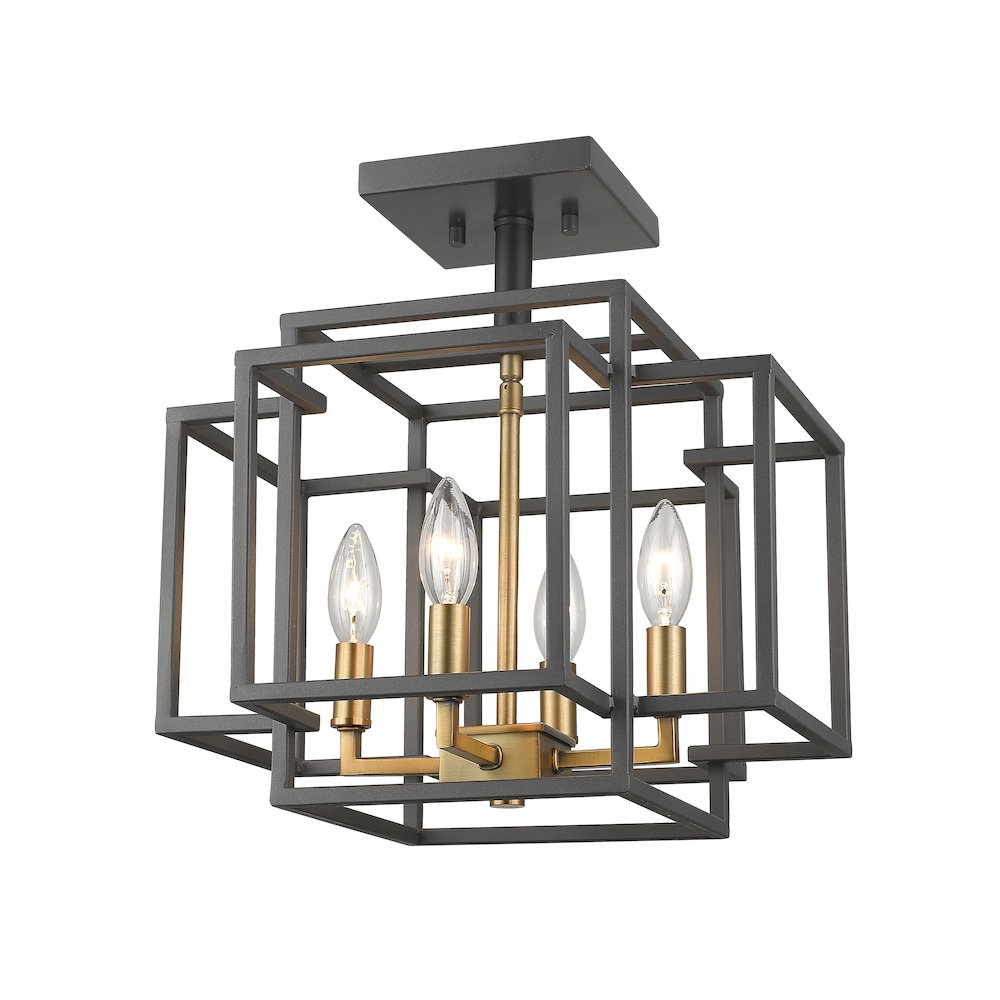 Z-Lite 4 Light Semi Flush Mount. Picture 3