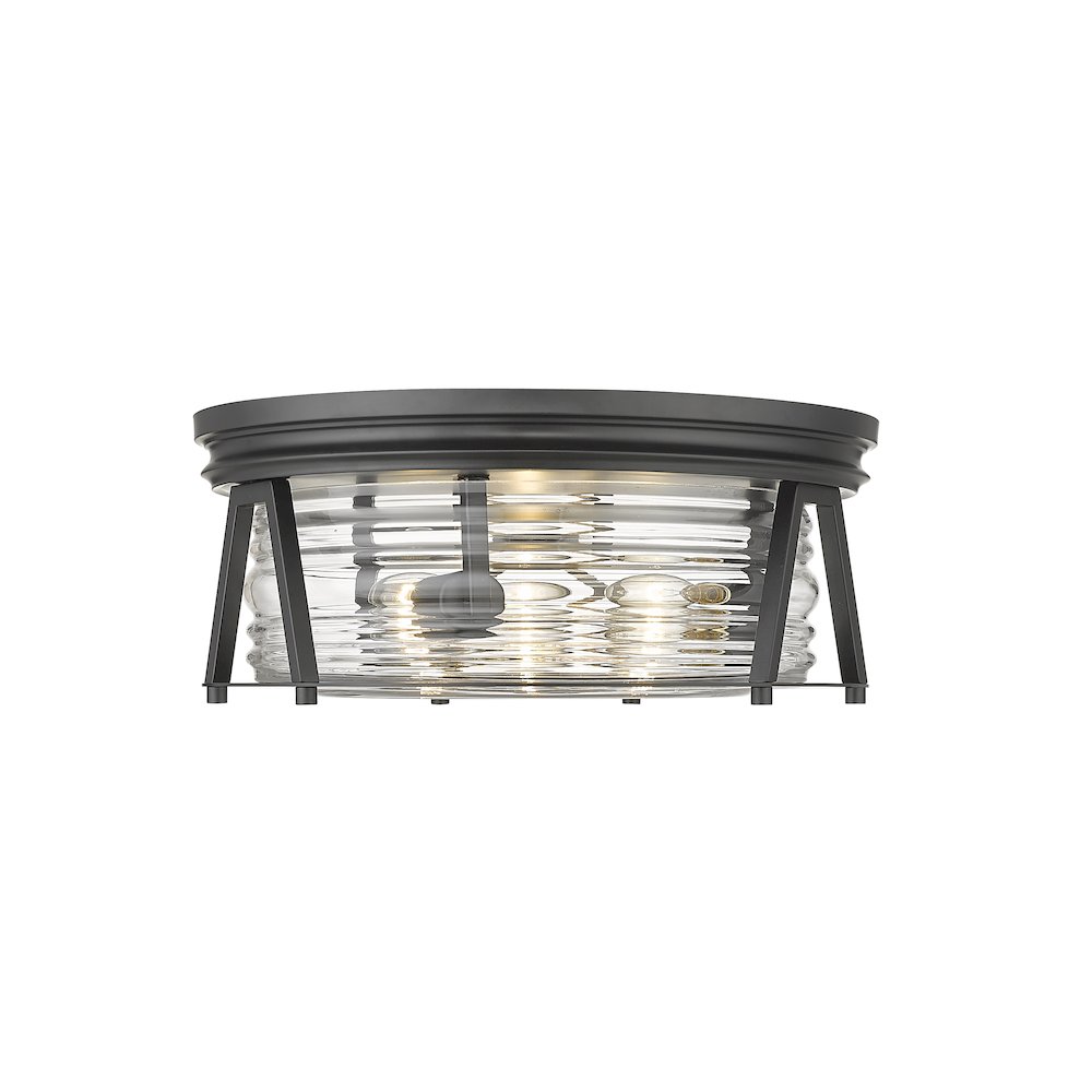Z-Lite 3 Light Flush Mount. Picture 2